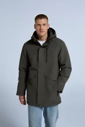 Lisbon' Mens Parka Jacket Waterproof Breathable Thermal Coat Forest Green - Size Small