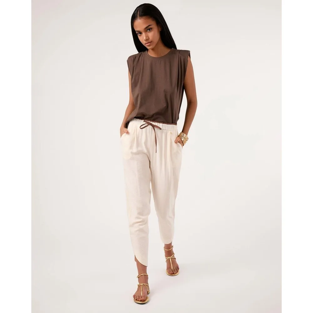 Pantalon recto de mujer con cintura elástica shelleys - Dolores Promesas - FashionsVida