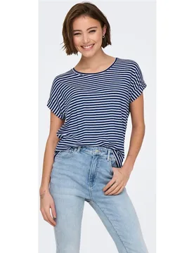 Camiseta de mujer manga corta y cuello redondo - Only - FashionsVida