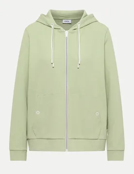 Cecil Basic Sweatshirtjacke Grün M - CECIL - FashionsVida