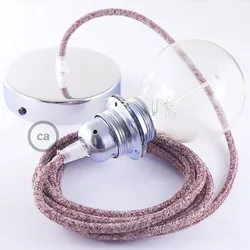 Cables Lampe Suspendue Pendel Pour Abat-jour Rs83 Diy 1 M Glittering Red / Chrome Plated One Size