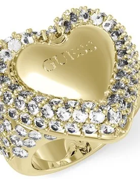 Anillo beloved de acero dorado - Guess - FashionsVida