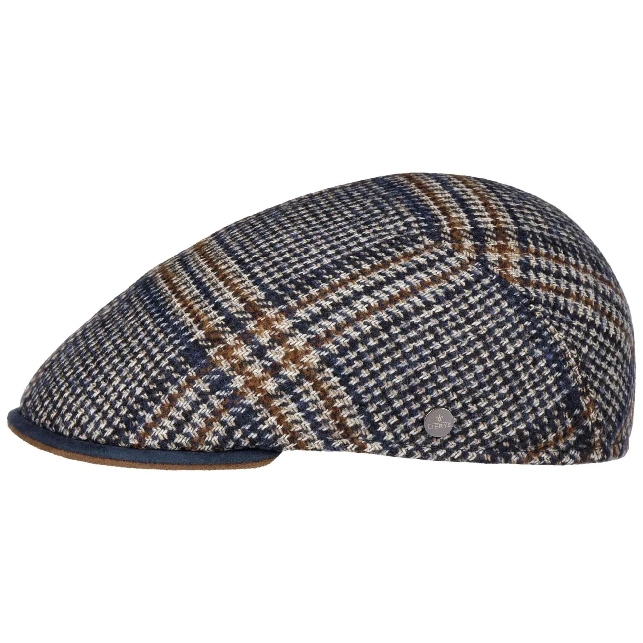 Milano Tweed Flat Cap by - navy - Size: M (56-57 cm) - Lierys - FashionsVida