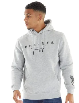 Mens Henycore Cotton Hoodie (Grey Marl) - Size X-Large - Henleys - FashionsVida