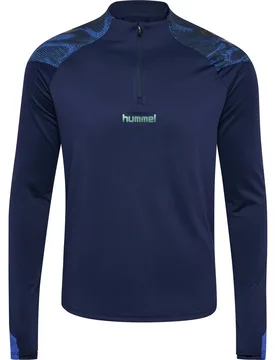 Sweatshirt 1/2 zip Blaze 26 Pro - Bleu - male - Size: S - Hummel - FashionsVida