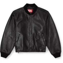 Chaqueta de mujer de piel estilo bomber
