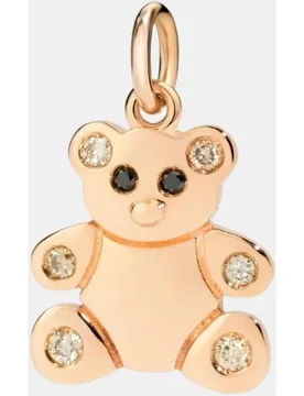 Charm Symbols Teddy Bear de oro y diamantes - DoDo - FashionsVida