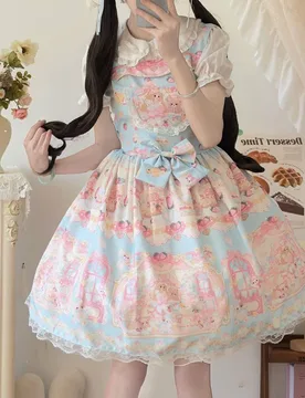 Original Lolit [Bedtime Story] Sweet and cute bow jsk dress slim tutu vestidos de verano mujer 2026 - Aliexpress - FashionsVida
