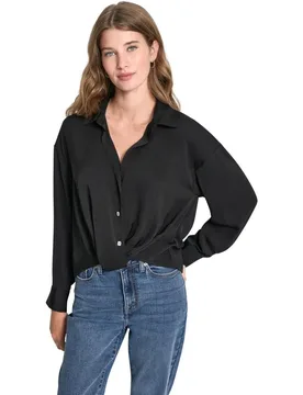 Blusa con botones joya - DKNY Jeans - FashionsVida