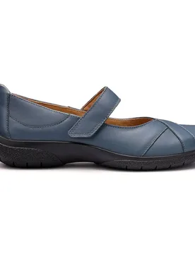 Women's Wide Fit 'Hope' Mary Janes in Dark Blue Size: 9 - Dark Blue - Size: 9 - Hotter - FashionsVida