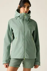 Women's Haik 3 Layer Lightweight Hooded Walking Waterproof Jacket in Pale Green Size: 8 - Pale Green - Size: 8