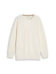 Plus structured crew neck knit male