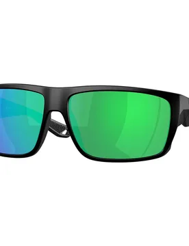 Fly Line Polarized Sunglasses Matte Black 1 Green Mirror 580P/CAT3 Men - Costa - FashionsVida