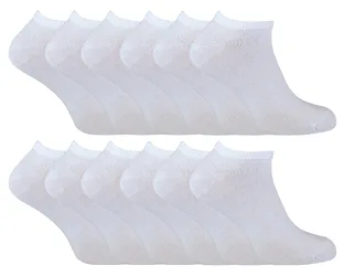 Pair Multipack Mens Quarter Trainer Socks - White Cotton - Size Uk 4-6.5