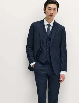 Tailored Fit Stretch Ultimate Suit Jacket Navy male - M&S - FashionsVida