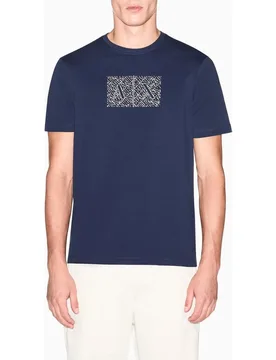 Camiseta de hombre manga corta con logo estampado en box - Armani Exchange - FashionsVida