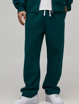 Herren Basic Baggy Jogginghose Mit Tiefem Schritt Teal Größe Large - boohooMAN - FashionsVida