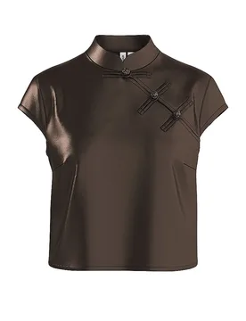 Hypedrop Blouse HDGEMMA marron M - Hypedrop - FashionsVida