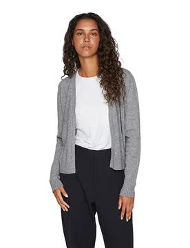 Cardigan Ril Medium Grey Melange M - Vila - FashionsVida