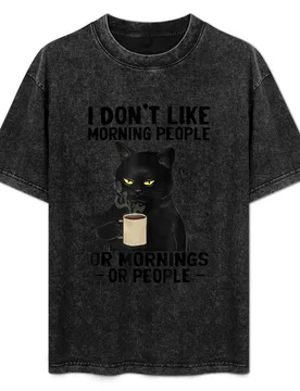 I Don't Like Morning People Or Mornings Or People Funny T-Shirt - Aliexpress - FashionsVida