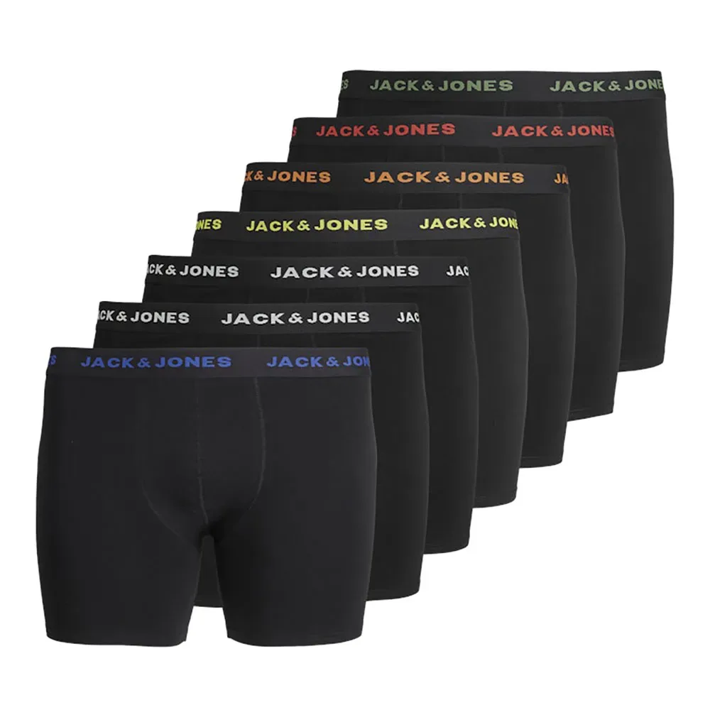 Boxers Basic Trunk Plus Size 7 Unités Black 4XL - Jack & jones - FashionsVida