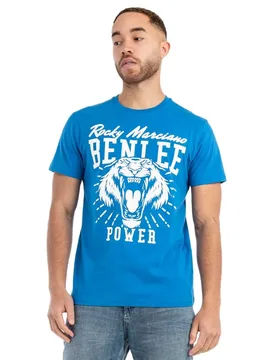 T-shirt à Manches Courtes Tiger Power Royal Blue / White XL - Benlee - FashionsVida