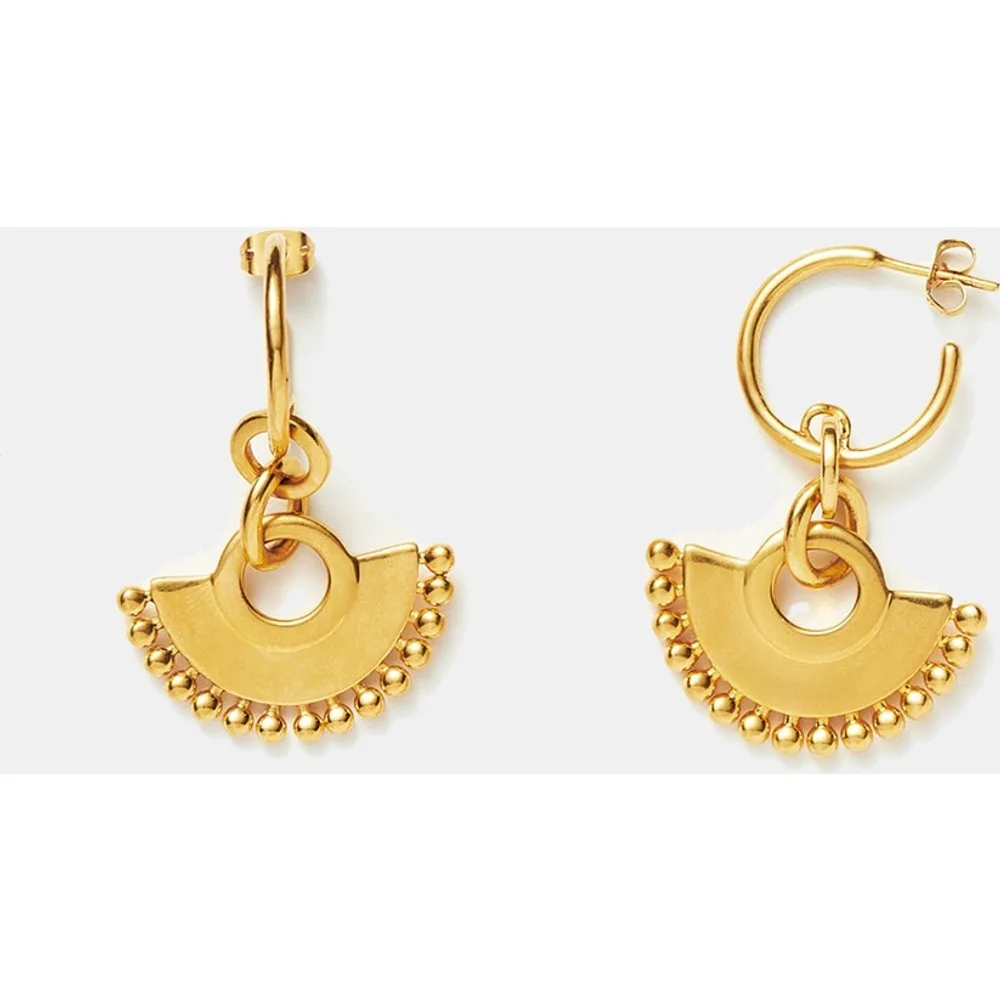 Pendientes de aro pequeños Candelabro Zenyu dorados - Missoma - FashionsVida