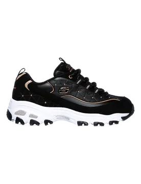 Scarpe nere chunky con borchie e Memory Foam D'Lites Glamour Feels 38 - Skechers - FashionsVida