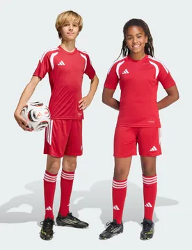 Short Tiro26 League 9-10A Team Power Red 2 / White - Adidas - FashionsVida