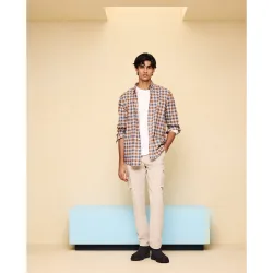 Pantalón multibolsillos de hombre slim pana stretch