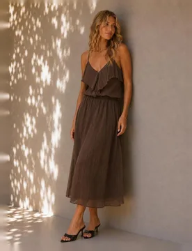 Falda de mujer de tiro alto con forro - Vila - FashionsVida