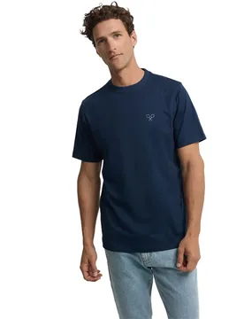 Maglietta A Maniche Corte 10002066 Lettered Rackets Navy Blue XL - Silbon - FashionsVida