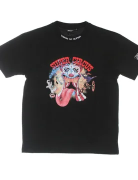Maglietta Uomo Tongue Print Tee Black - VISION OF SUPER - FashionsVida