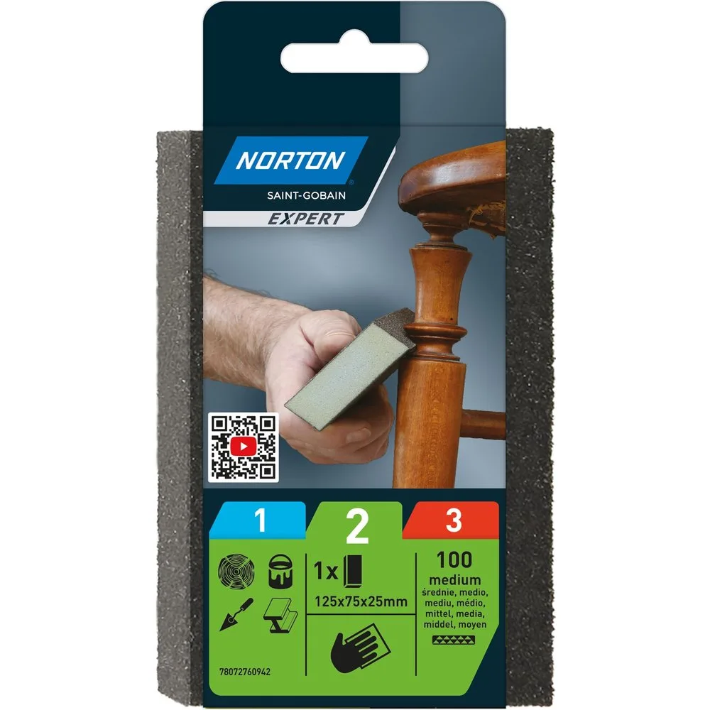 Esponjas de Doble Ángulo para lijado 125 mm - NORTON EXPERT - FashionsVida