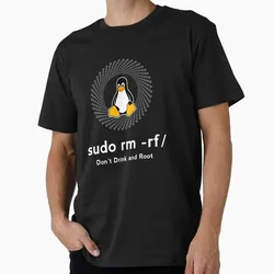 Penguin sudo rm -rf _ delete boot cute sys admin penguin pc nerd computer system core CPU pc coder geek Graphic T‑Shirt for IT