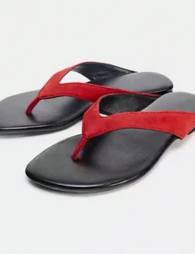 Sandalias de exportación europea 2025 verano minimalista retro romano talla grande suela gruesa chanclas tipo flip flop para vacaciones playa,impresc - Shein - FashionsVida