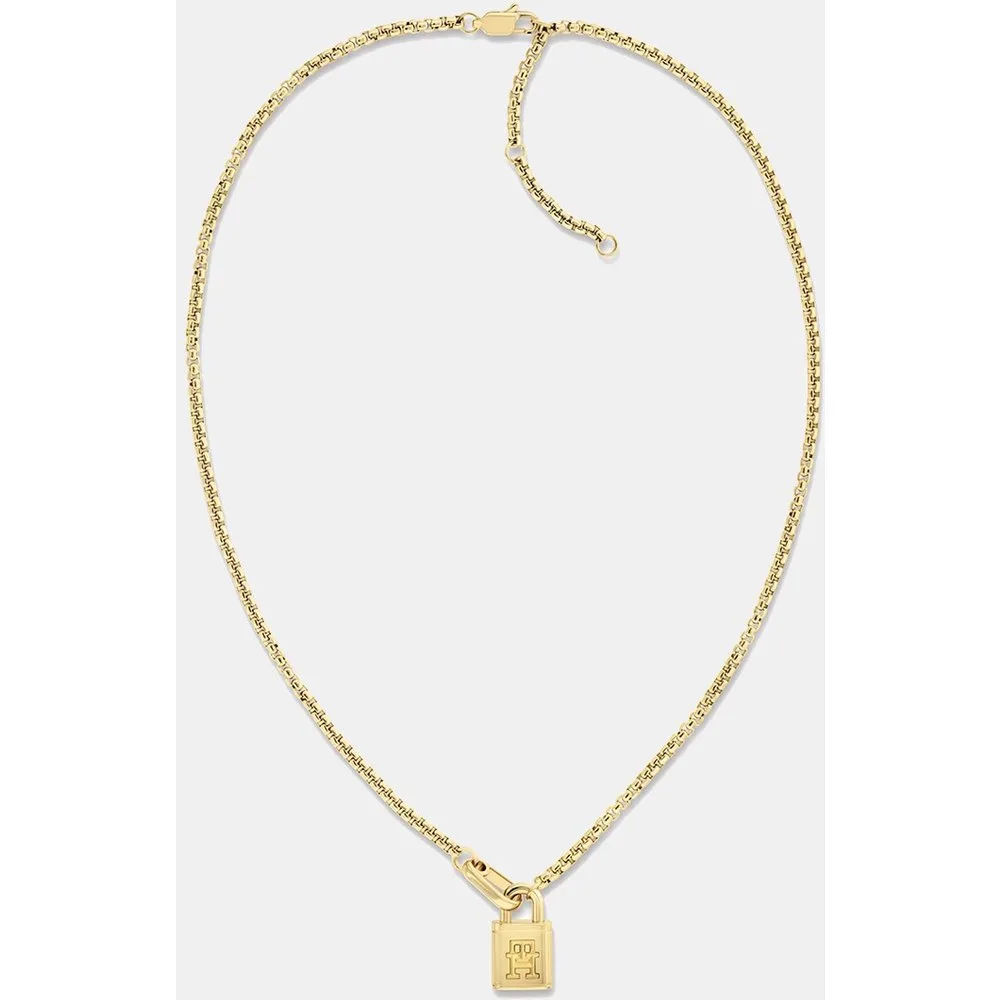 Collar American Icon de acero dorado - Tommy Hilfiger - FashionsVida