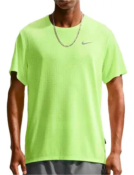 Dri-fit breathe miler camiseta técnica manga corta hombre Amarillo (XL) - Nike - FashionsVida