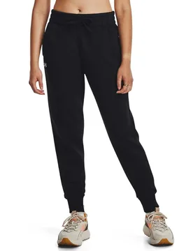 Joggers Rival Fleece Black 001 / White 100 S - Under armour - FashionsVida