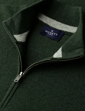 Jersey cashmere lana merino con cremallera - Hackett - FashionsVida