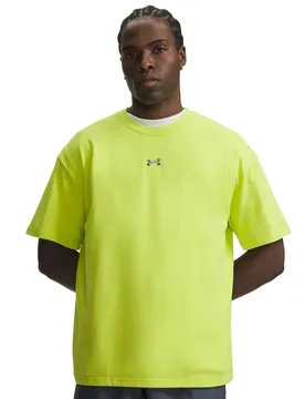 T-shirt à Manches Courtes Heavyweight Metal Logo Green / Green Citrine 2XL - Under armour - FashionsVida