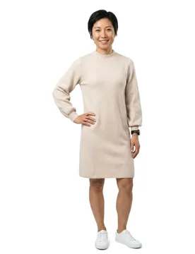 Vestito Midi A Maniche Lunghe Reynard Silver Gray XS - Object - FashionsVida