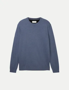 Basic Strickpullover Blau M - Tom Tailor Casual - FashionsVida