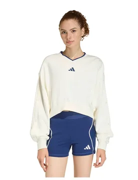 Sweat-shirt Stadium Crew Off White / Dark Blue XS - Adidas - FashionsVida