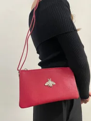 Unisex Bee Crossbody Bag in Red - Red - Size: One Size