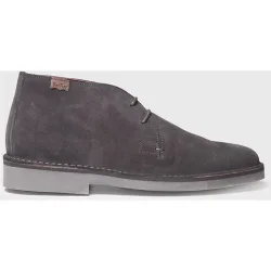 Botines de hombre de serraje con cordones