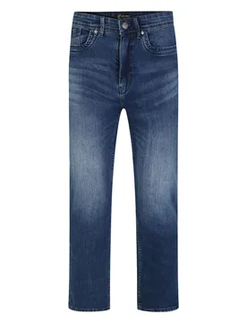 Kam Mens Plus Size Jeans Straight Leg Classic Designer Fit Cotton - Blue - Size 46w/32l - Kam Menswear - FashionsVida