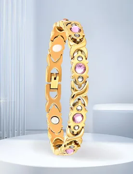 Women Stainless Steel Magnetic Therapy Bracelet Colorful Zircon Diamond Rare Earth Magnet Fashion Health Care Jewelry - Aliexpress - FashionsVida