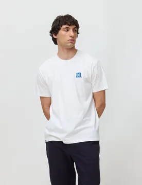 Camiseta de hombre de 100% algodón orgánico puffy blanca - Blue Banana - FashionsVida