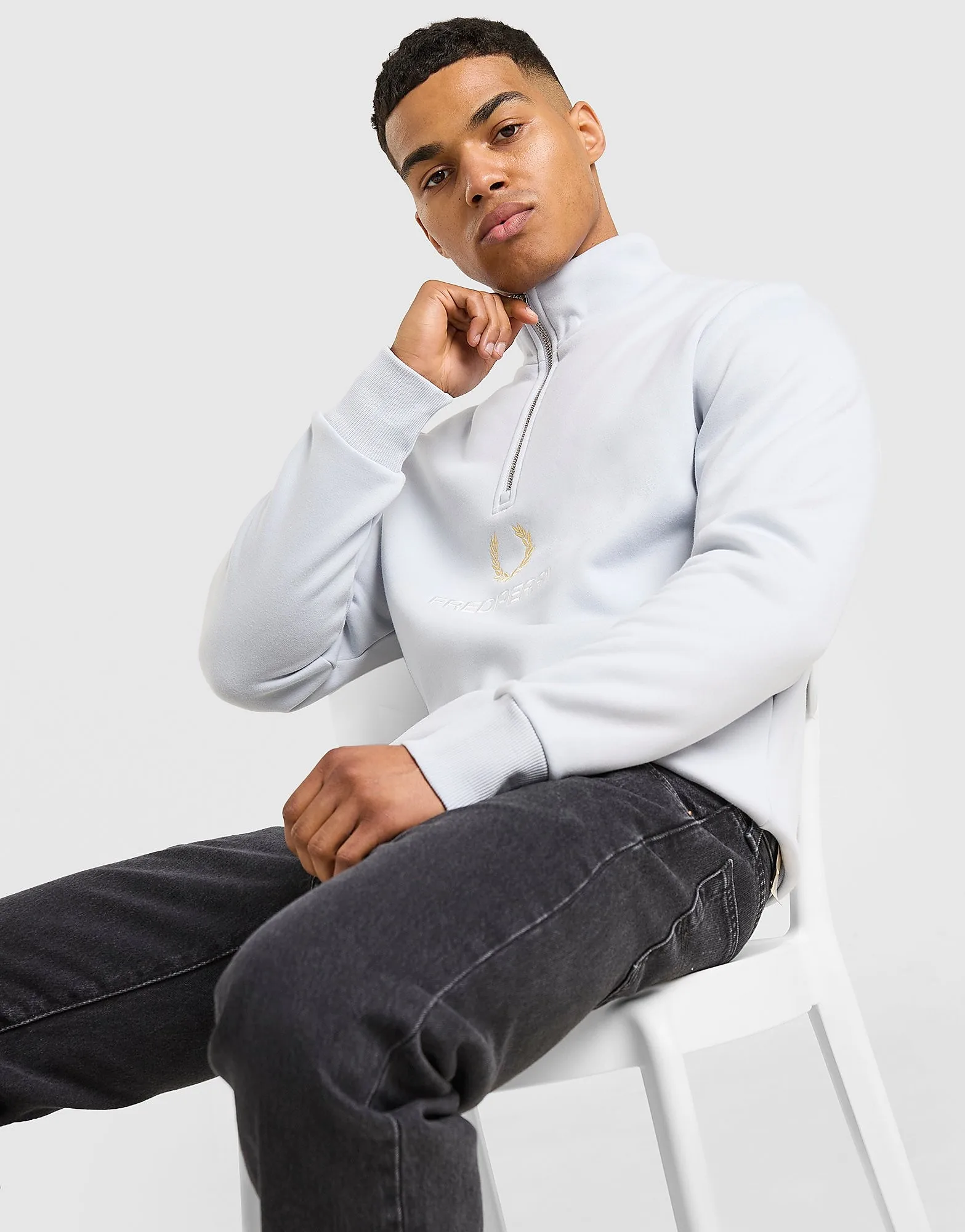 Original Stack 1/2 Zip Sweatshirt - Herren, Blau - male - Size: XL - Fred perry - FashionsVida